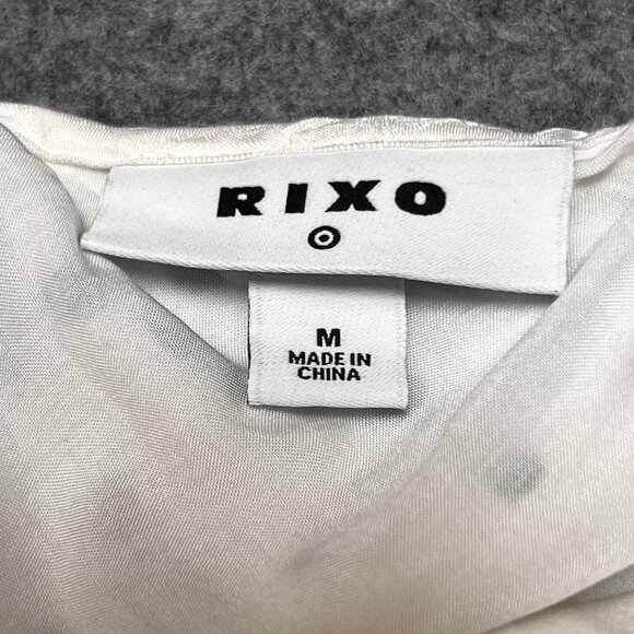 Rixo M Polka Dot Red Floral Ruffled Midi Slip Dress Adjust Spaghetti Strap Women - Picture 4 of 10